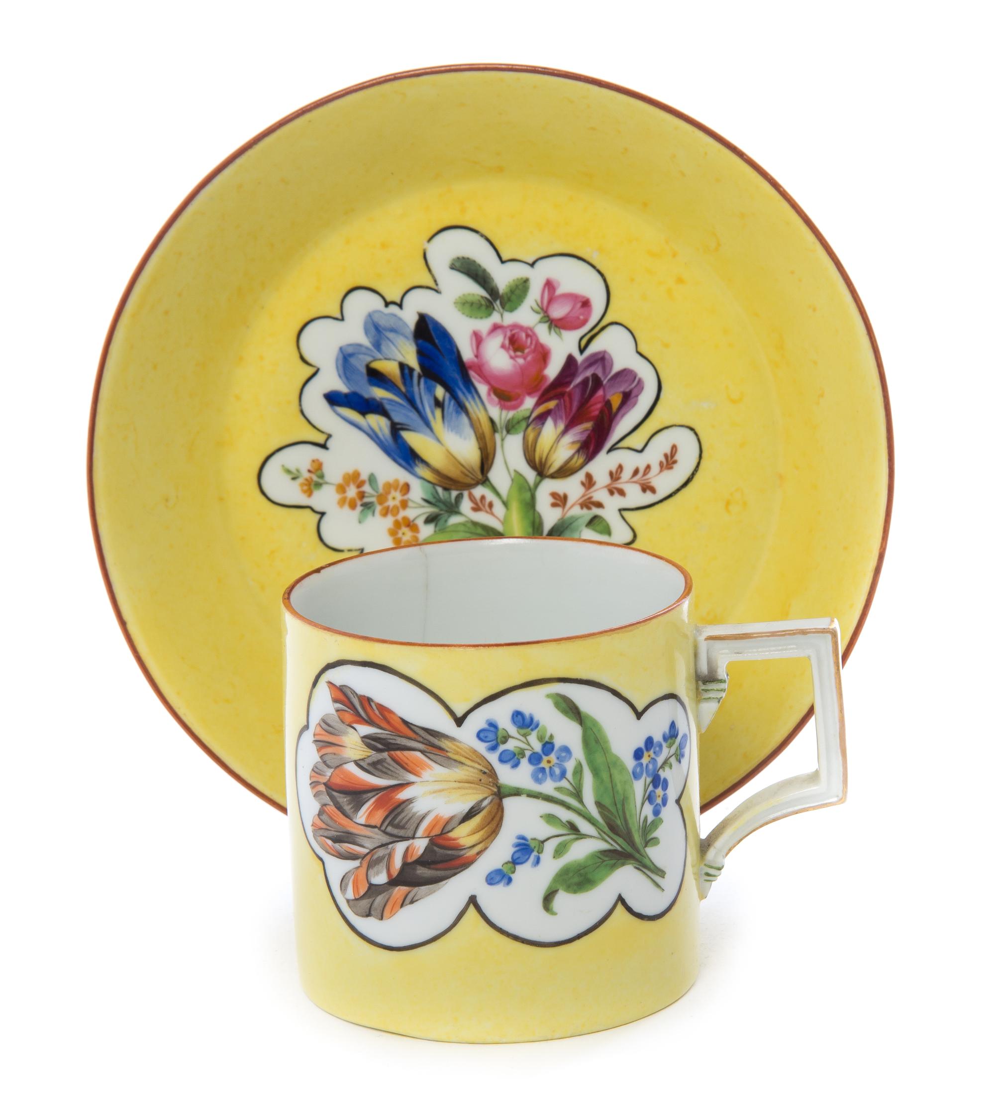 A Meissen Porcelain Teacup and Saucer, MARCOLINI PERIOD, Height 2 1/2 inches. — MARCOLINI PERIOD,