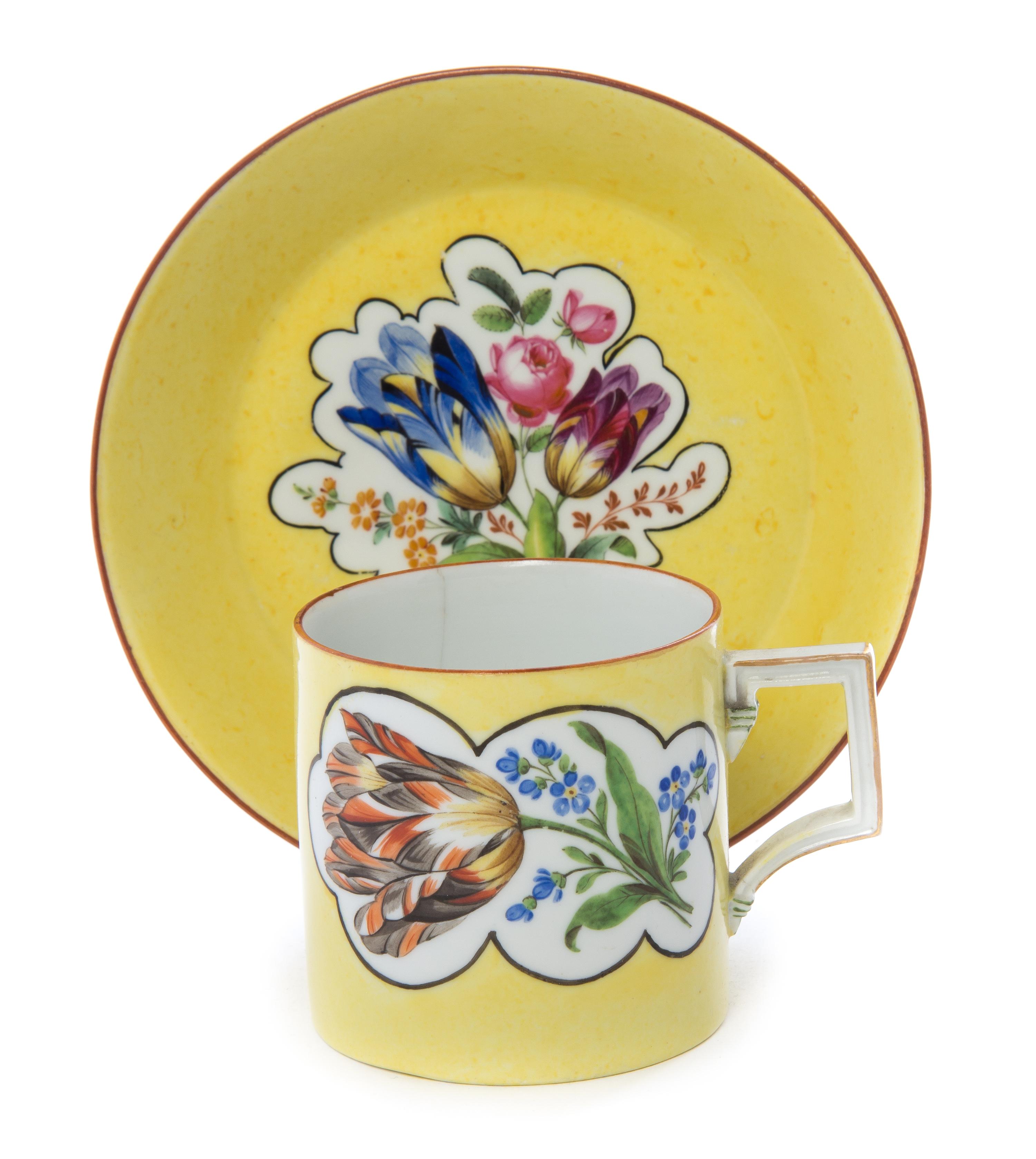 A Meissen Porcelain Teacup and Saucer, MARCOLINI PERIOD, Height 2 1/2 inches. — MARCOLINI PERIOD,