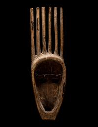 Two Bamana Kore Society Wood Masks