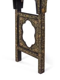 A Gilt Decorated Black Lacquered Altar Table