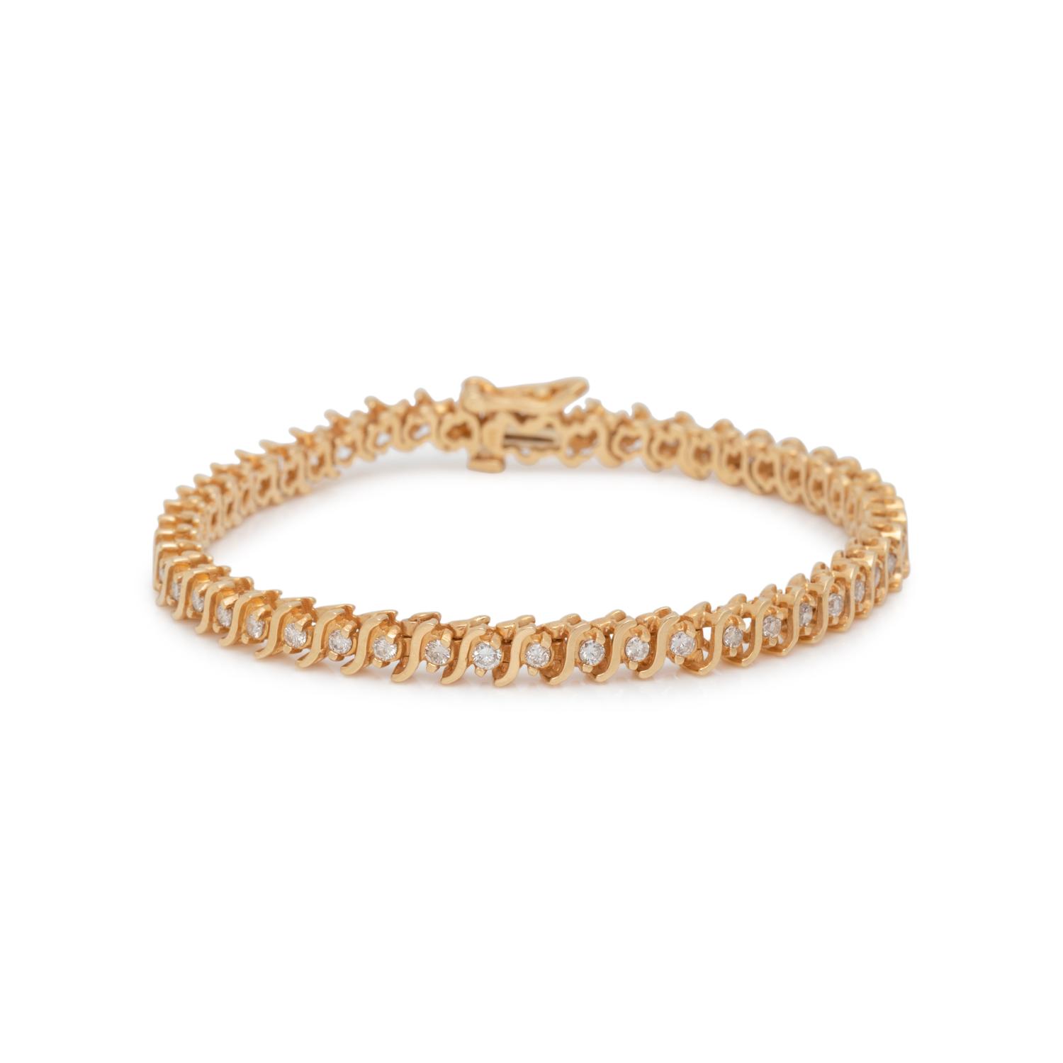 YELLOW GOLD AND DIAMOND BRACELET