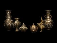 Six Japanese Copper Vessels