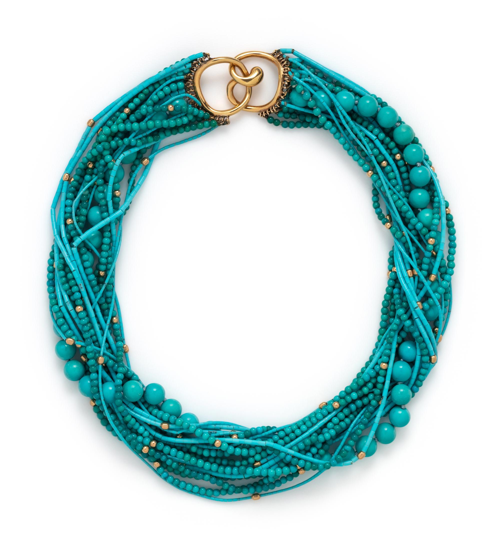 ANGELA CUMMINGS, TURQUOISE TORSADE NECKLACE