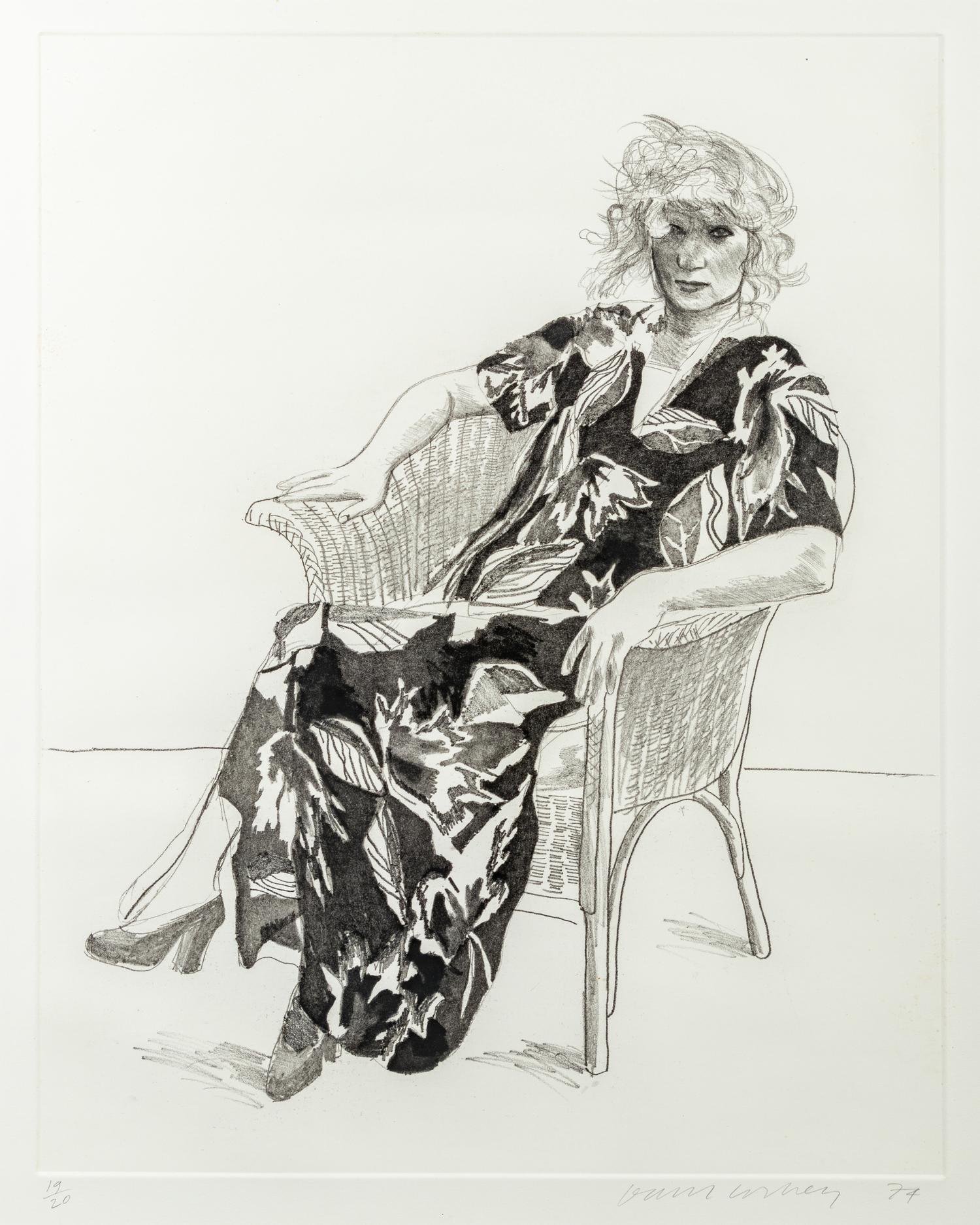 Celia in a Wicker Chair