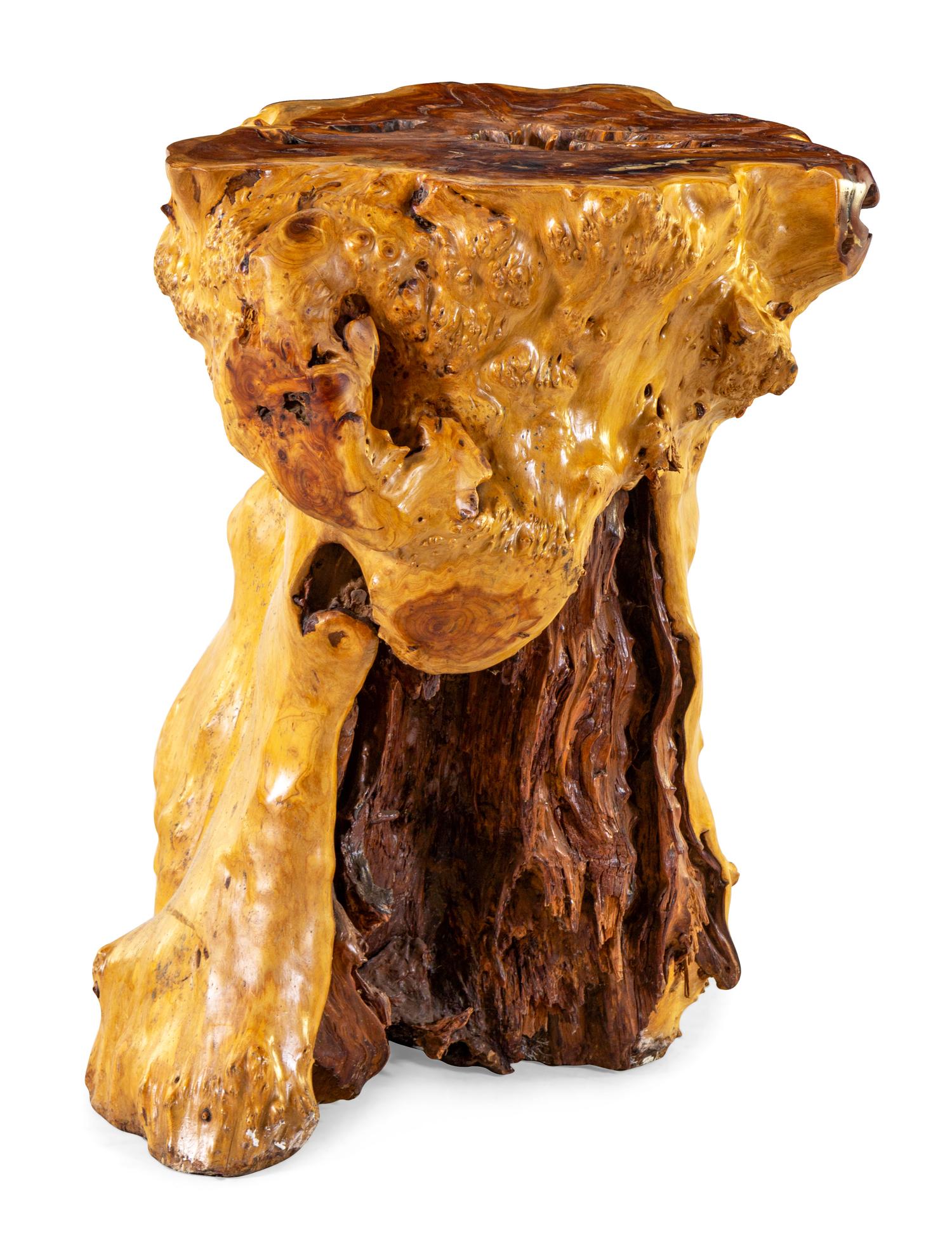 A Chinese Wood 'Root' Side Table