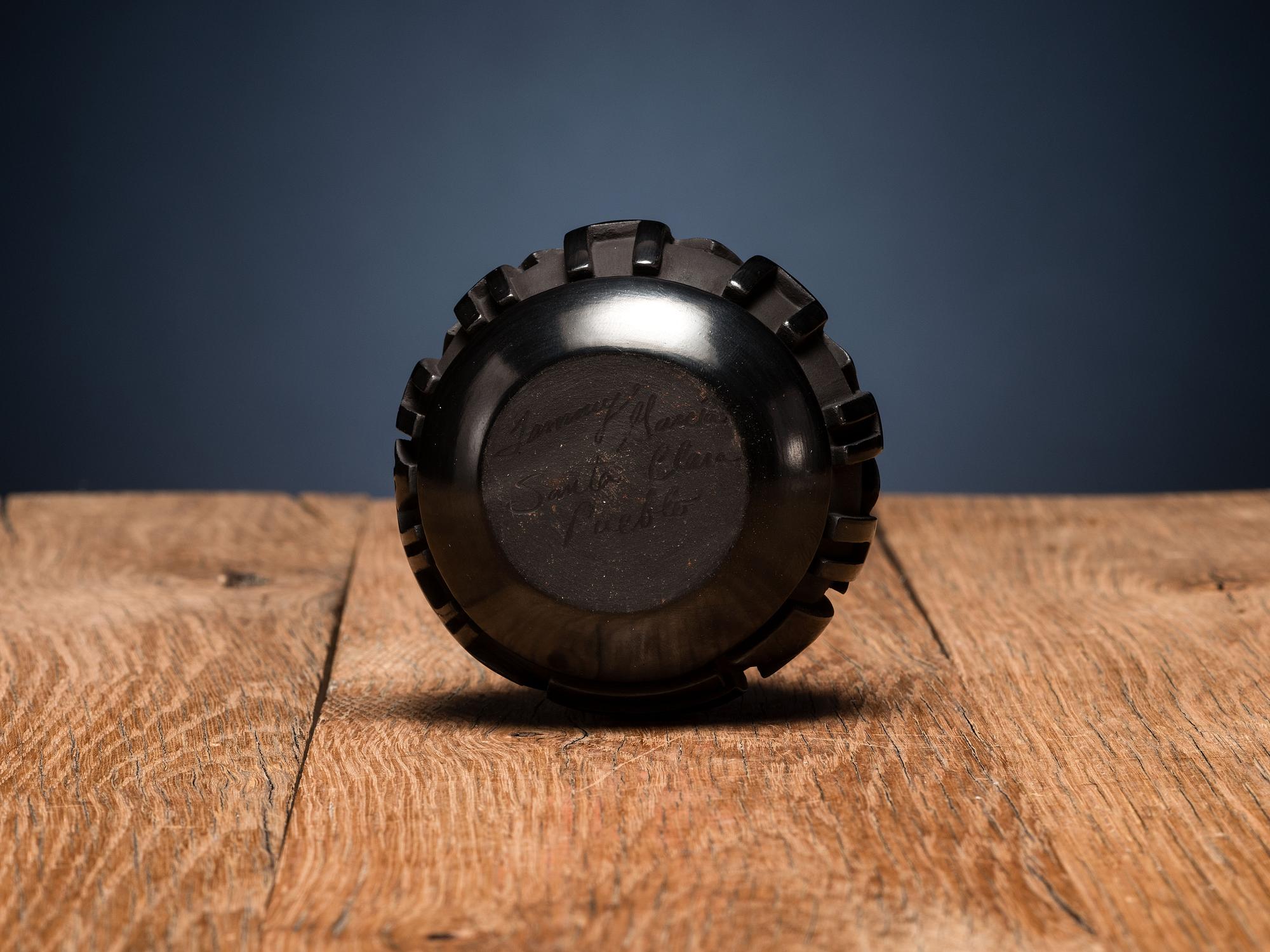 Carved Blackware Friendship Jar
