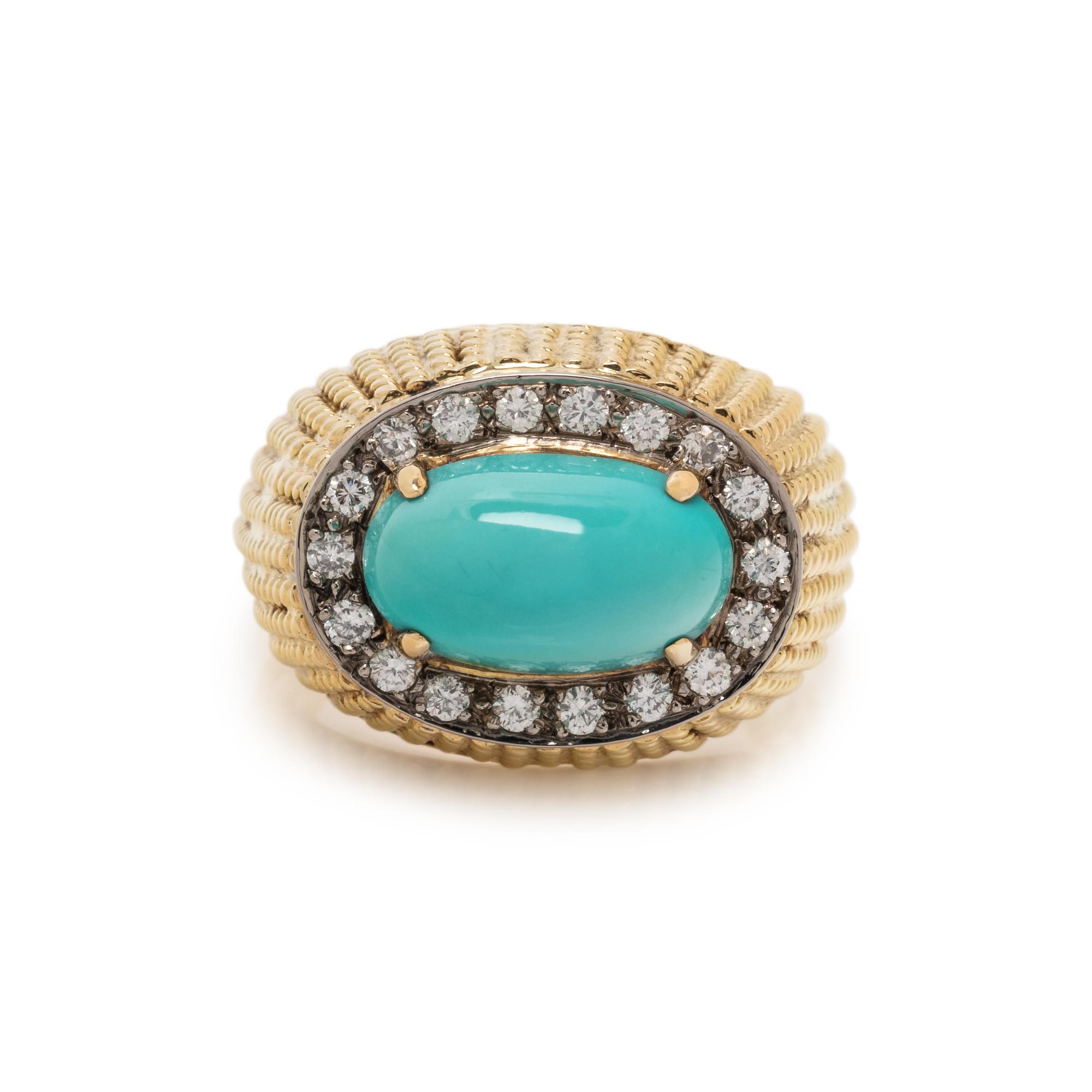 TURQUOISE AND DIAMOND RING