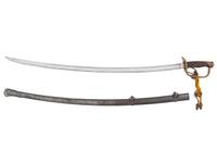 [CIVIL WAR]. Model 1860 cavalry saber with possible identification to the Buffalo Soldier 9th Cavalry. Trenton, NJ: Emerson & Silver, 1865.