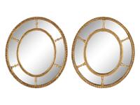 A Near Pair of George III Giltwood Oval Mirrors