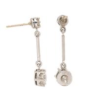 DIAMOND AND WHITE GOLD DROP EARRINGS