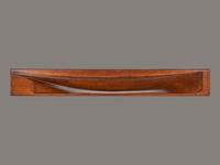 A Carved and Impressed Wood Boat Maker's Half Hull Model