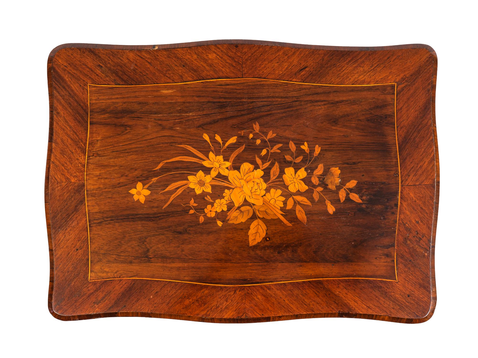 A Napoleon III Style Marquetry Lift-Top Table — EARLY 20TH CENTURY