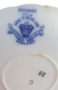 A Worcester Porcelain Tea Bowl, Diameter of first 3 3/8 inches.