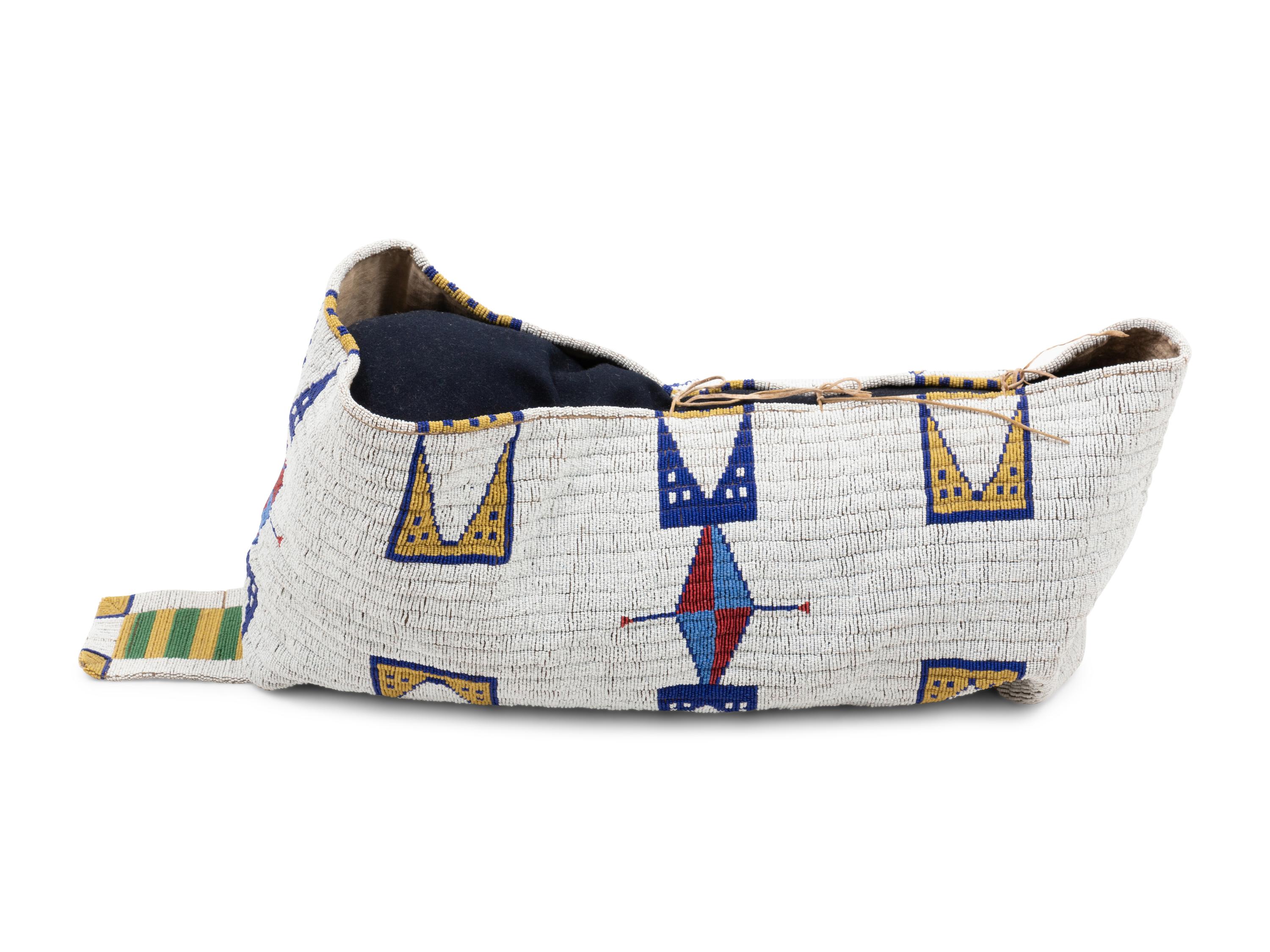 Sioux Beaded Hide Doll Cradle