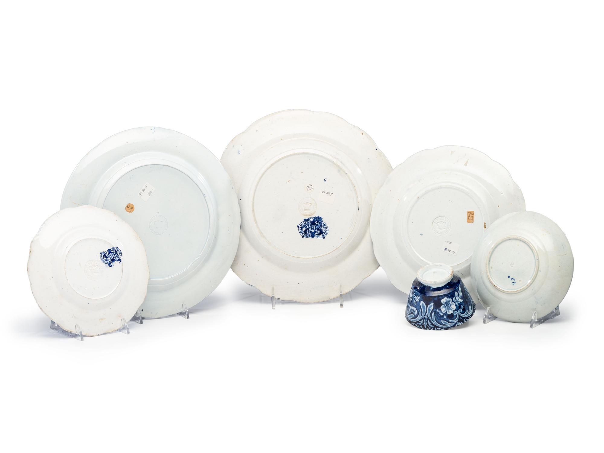 Six Historical Blue Staffordshire Articles