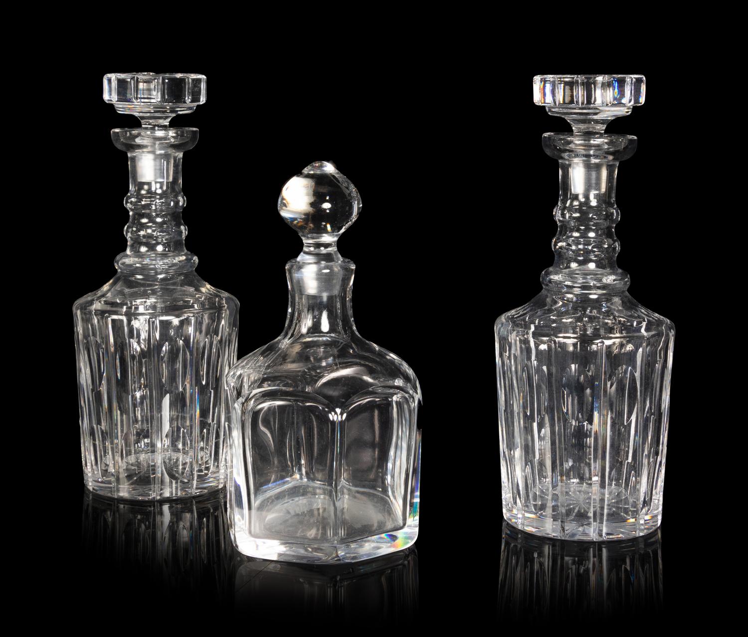 Three Glass Decanters