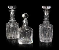 Three Glass Decanters