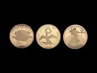 [PRIVATE ISSUE] Three Large Gold-Plated Silver Rounds