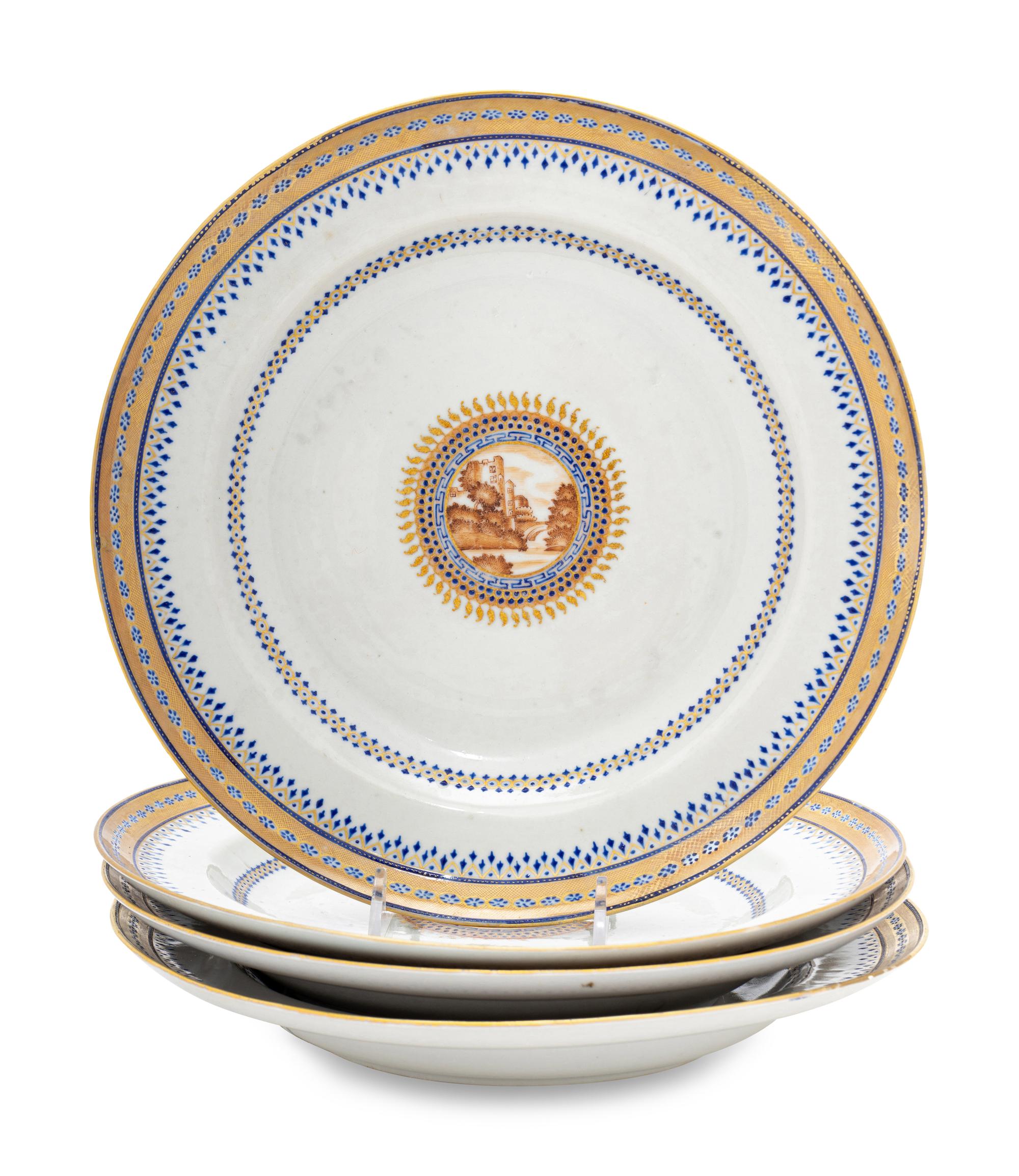 A Chinese Export Porcelain Tureen and Cover with Underplate