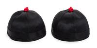 Two Chinese Silk Hats Diameter 7 1/2 inches. — 19TH CENTURY