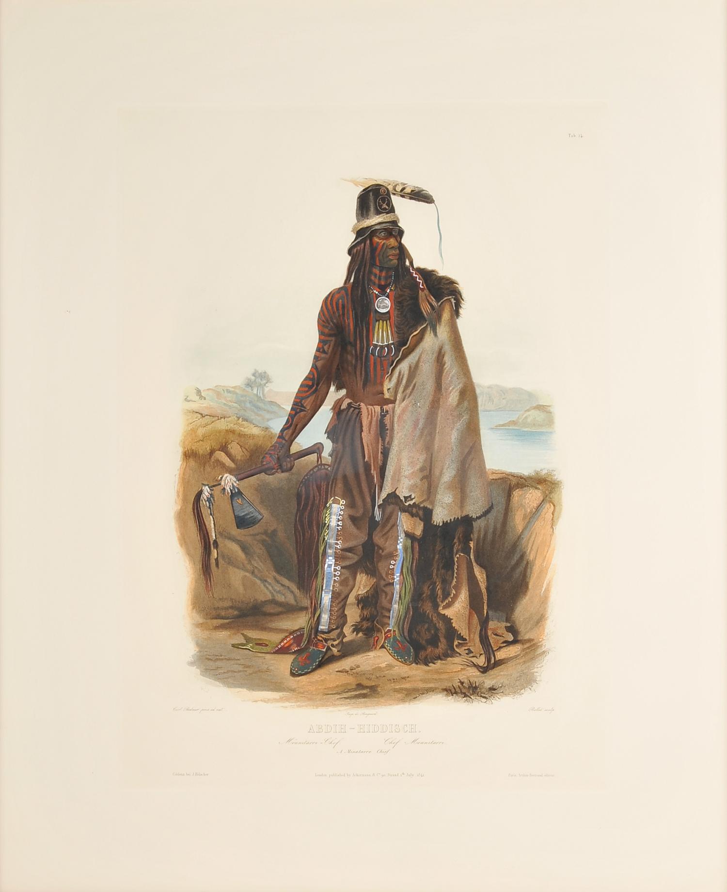 A Group of seven reproduction Karl Bodmer prints, comprising: