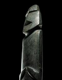A Mezcala Serpentine Standing Figure