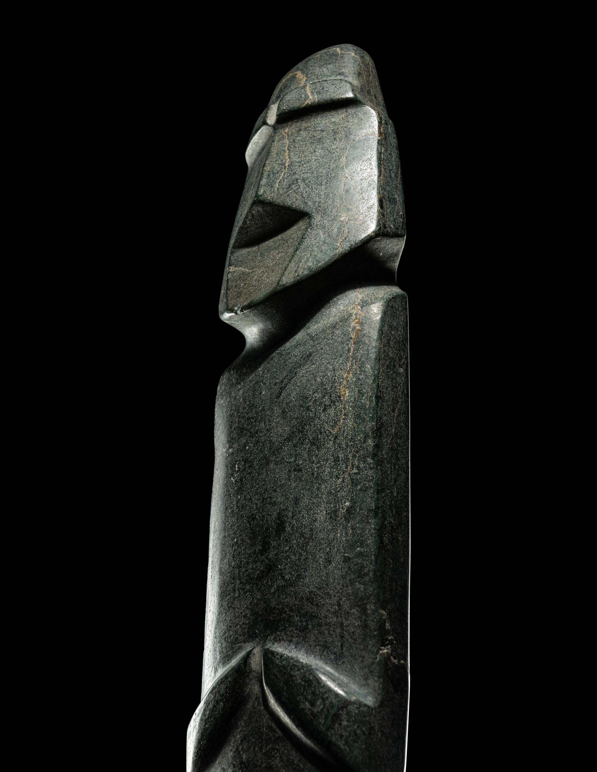 A Mezcala Serpentine Standing Figure