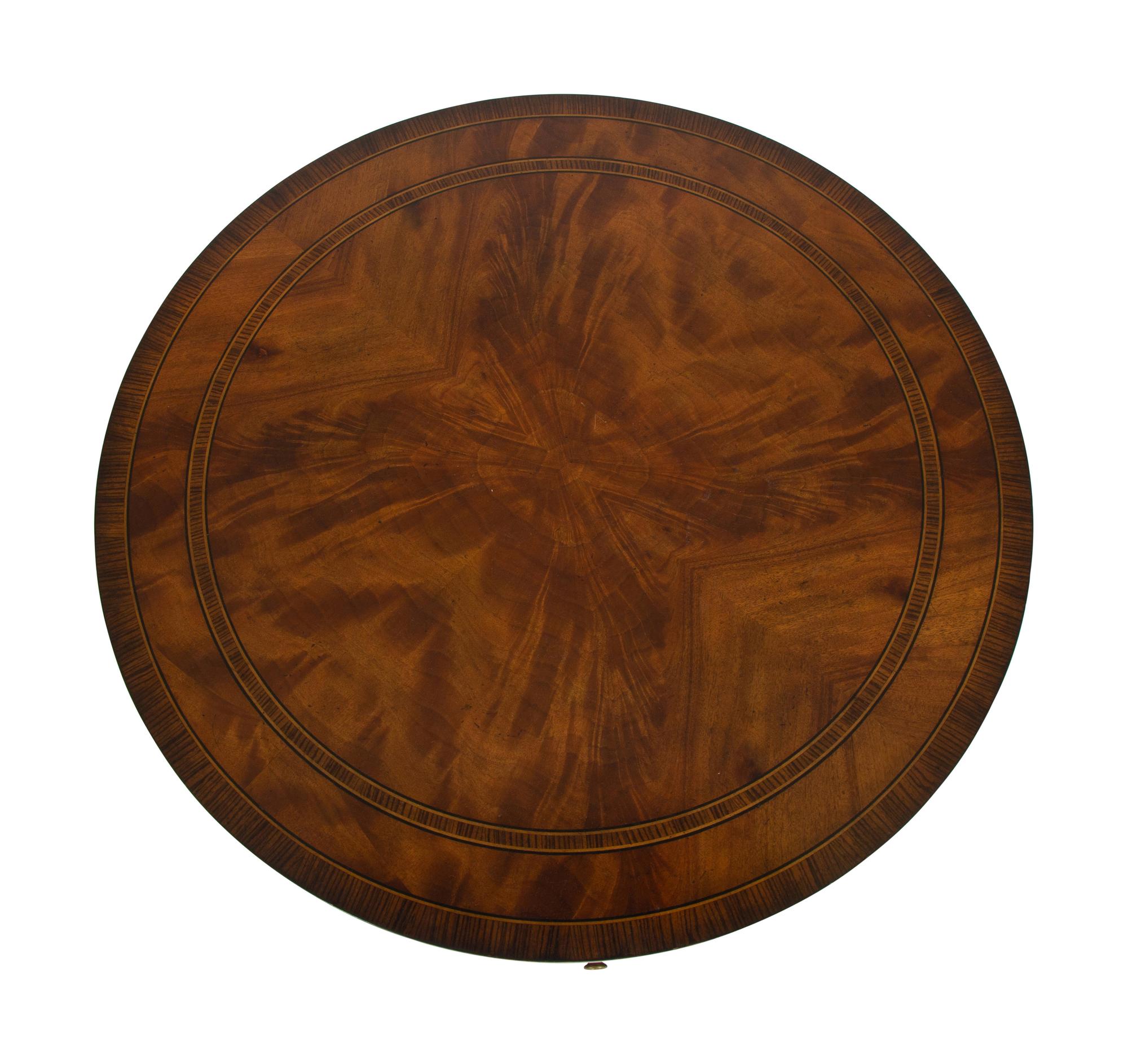 A Regency Style Mahogany Drum Table