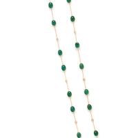 YELLOW GOLD, EMERALD AND DIAMOND NECKLACE