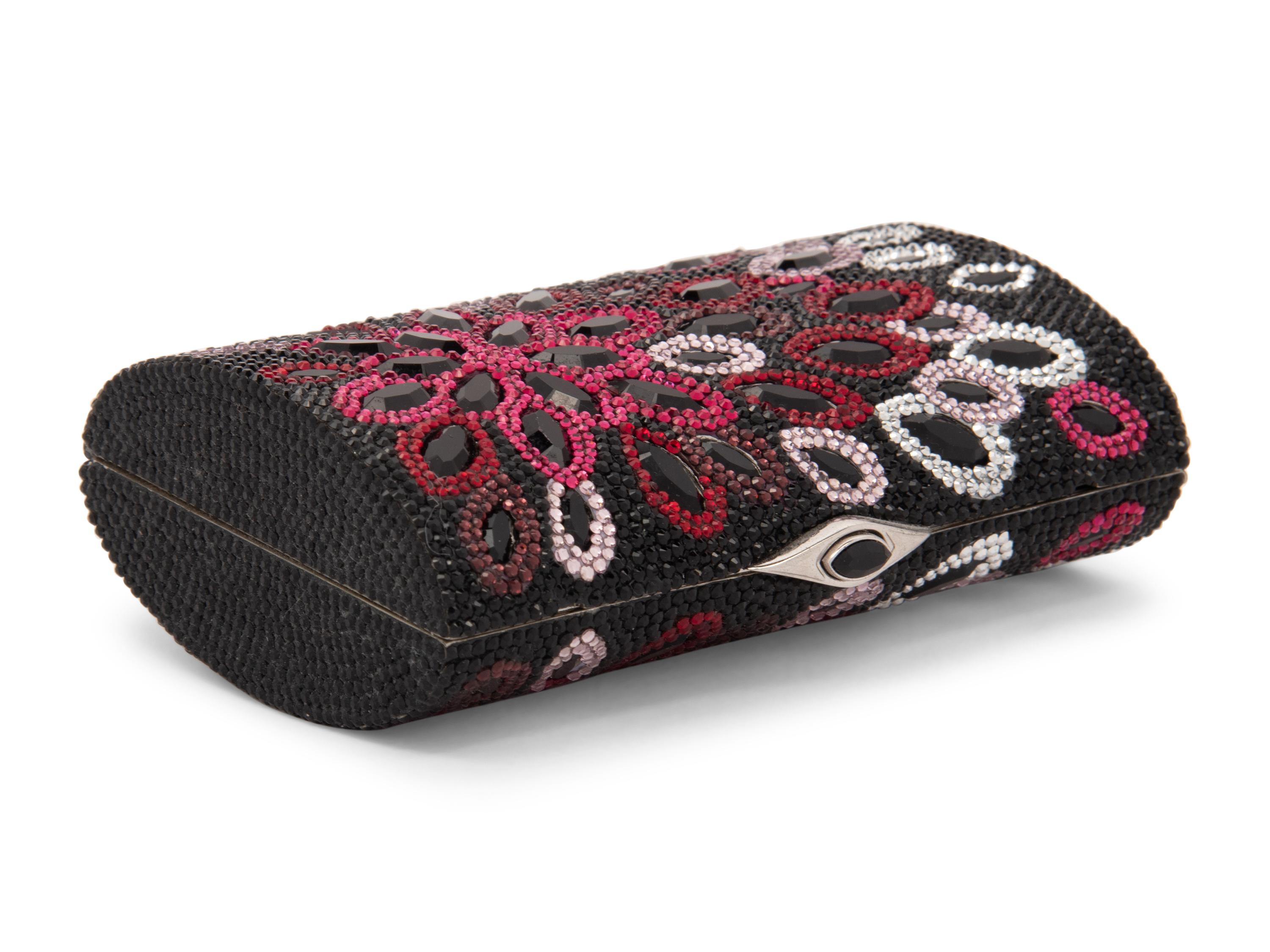 Judith Leiber Pink Flower Minaudière Clutch