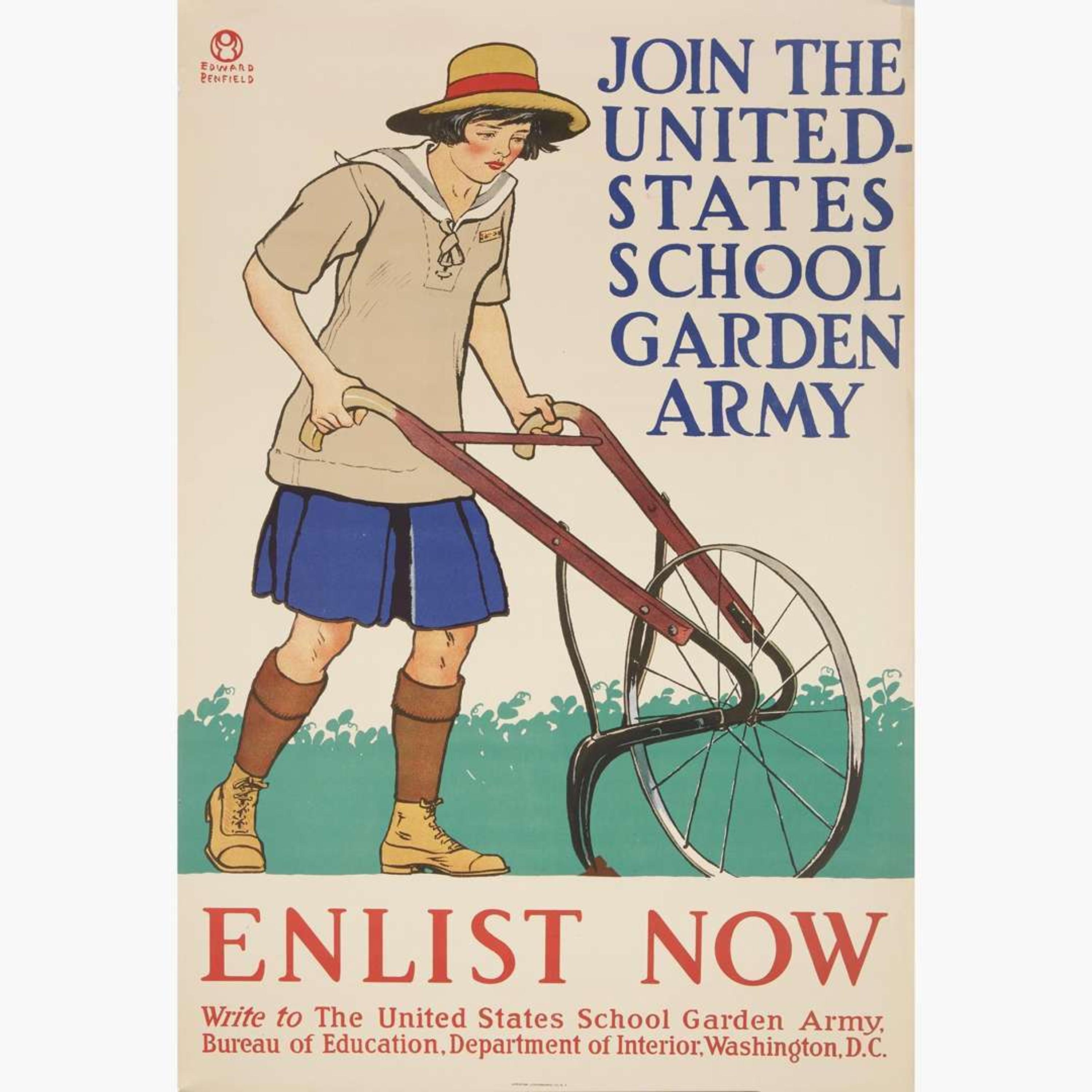 [Posters] [World War I] Penfield, Edward Join the United-States School Garden Army...Enlist Now