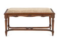 A Louis XVI Style Walnut Bench