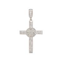 WHITE GOLD AND DIAMOND CROSS PENDANT