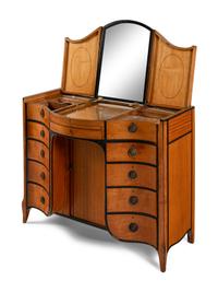 A George III Satinwood and Part-Ebonized Dressing Table
