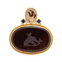 MULTIGEM INTAGLIO BROOCH