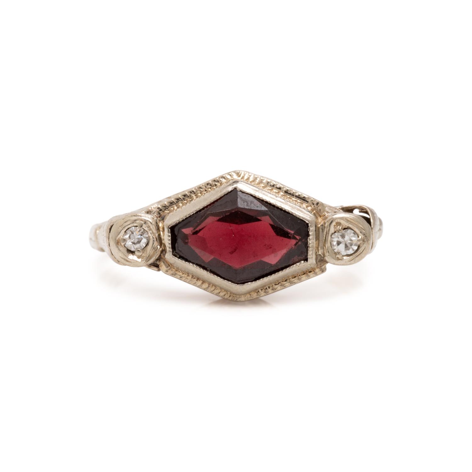 Antique, Garnet and Diamond Ring
