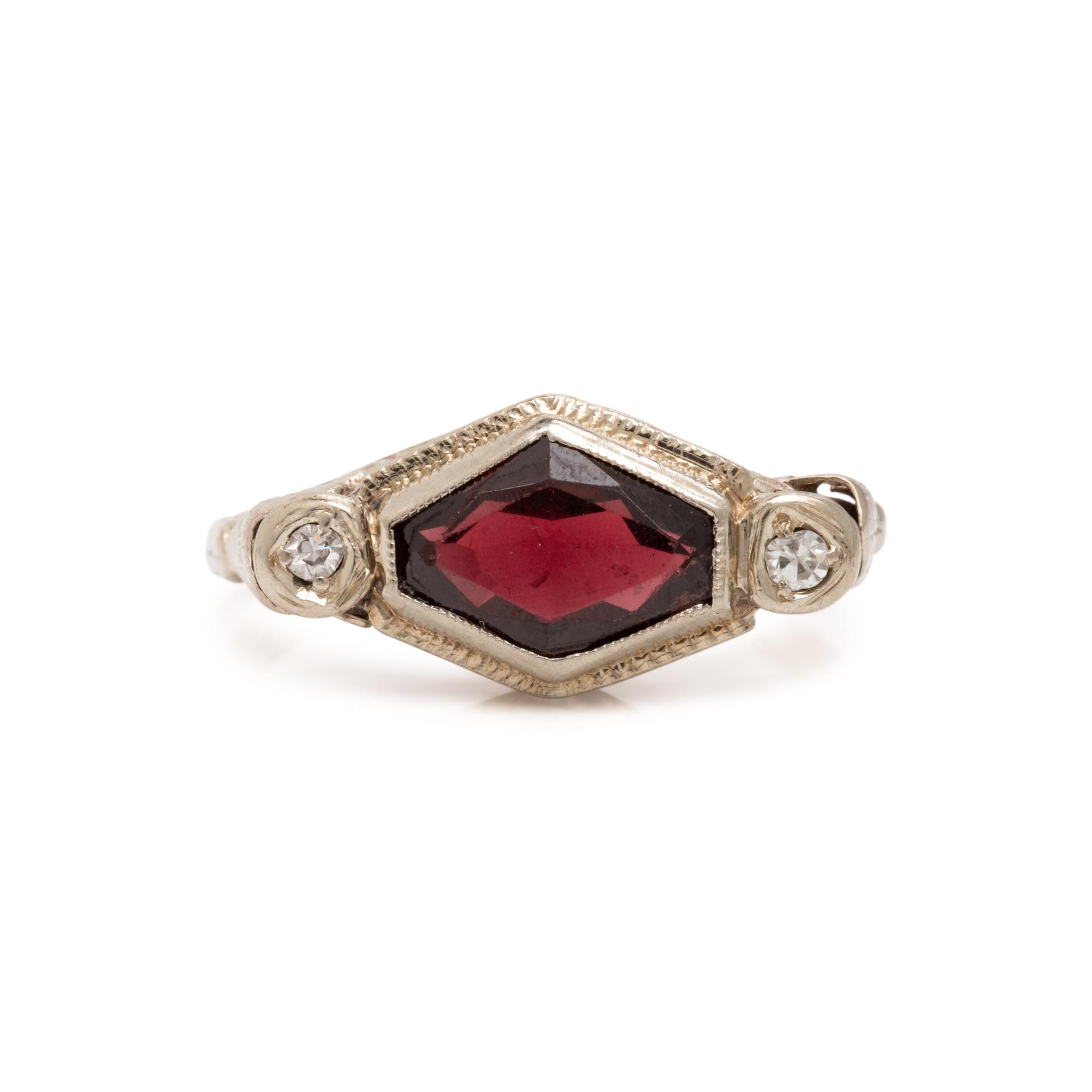 Antique, Garnet and Diamond Ring