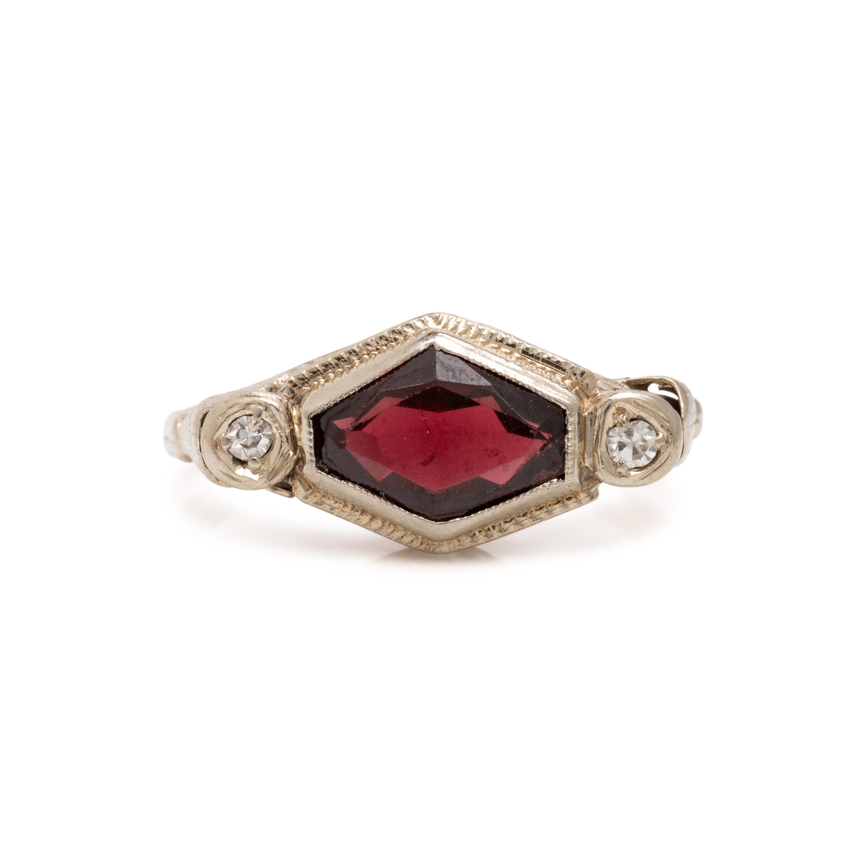 Antique, Garnet and Diamond Ring