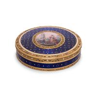 A German Gold and Enamel Bonbonnière