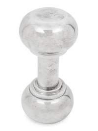 An English Silver-Plate Dumbbell Cocktail Shaker