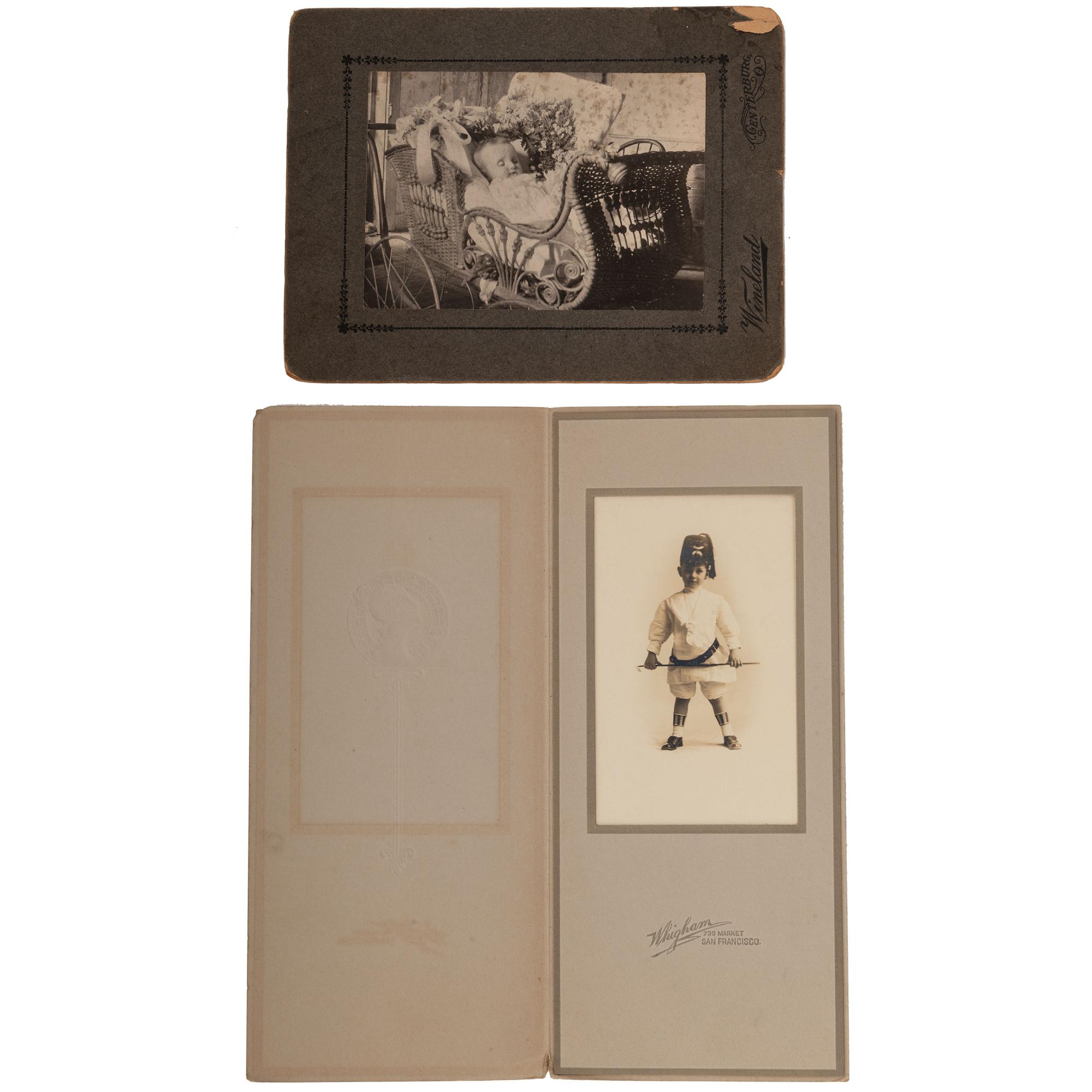 [EARLY PHOTOGRAPHY]. A group of 53 CDVs, cabinet cards, and large format photographs featuring portraits of groups and individuals, incl. postmortem views.