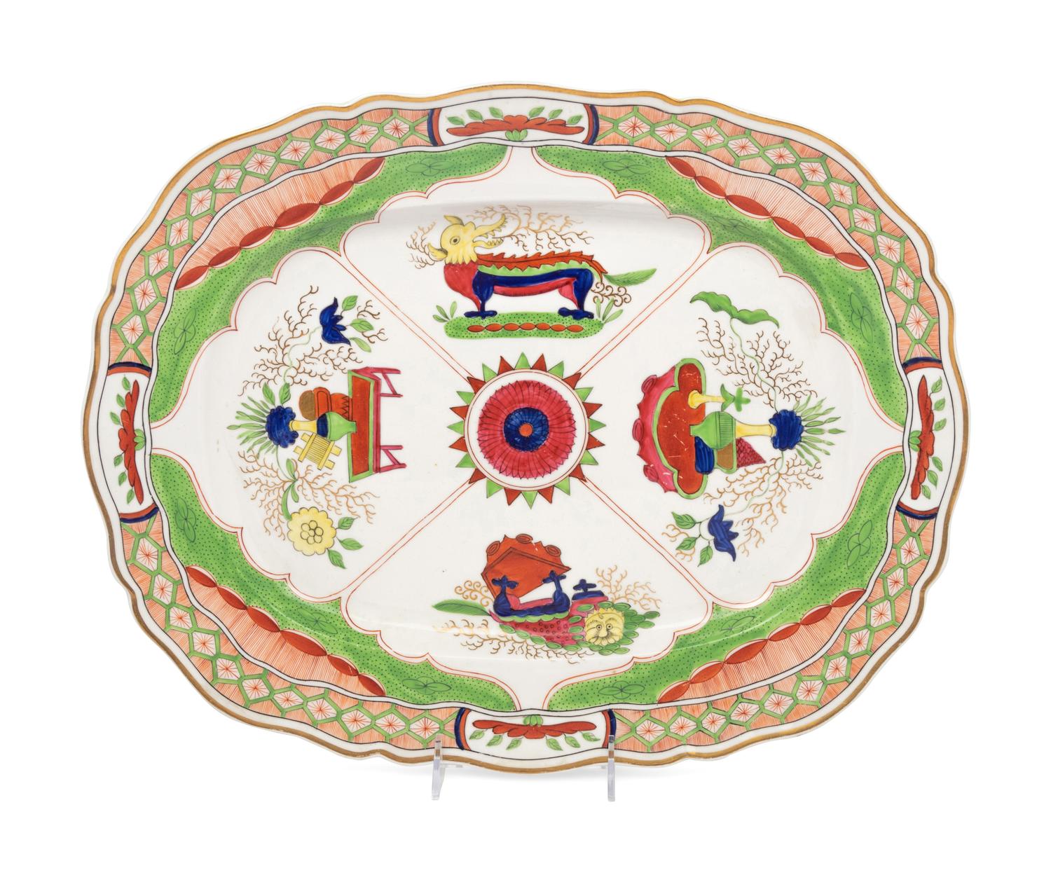 A Chamberlain's Worcester Bengal Tiger Porcelain Service