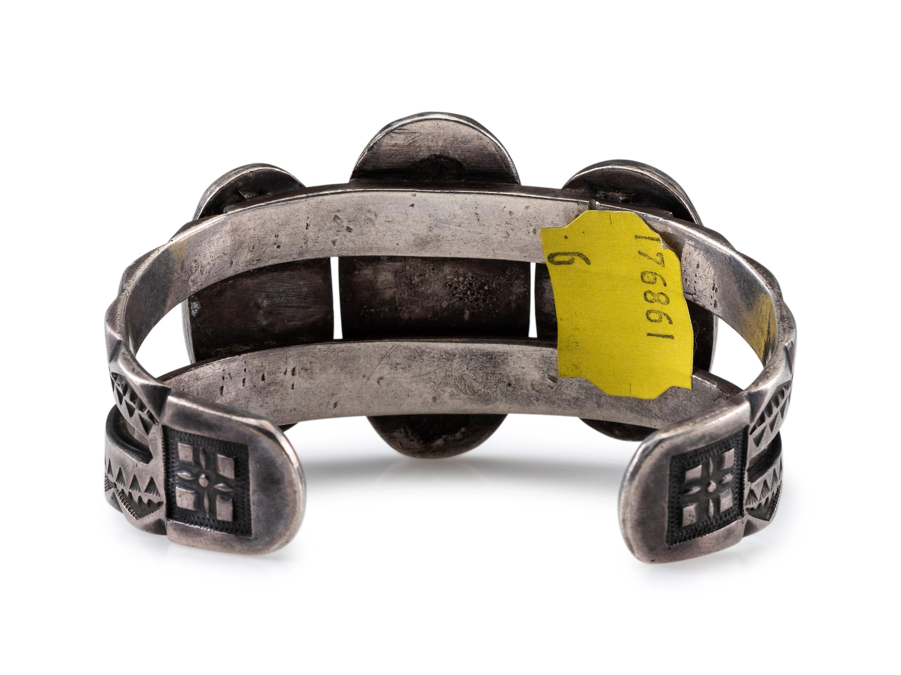 Navajo Silver and Turquoise Cuff Bracelet
