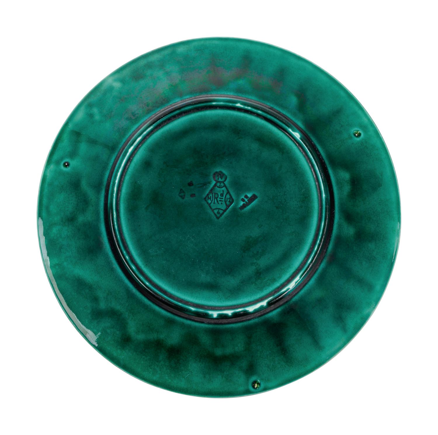 A Set of Five Minton Majolica Plates