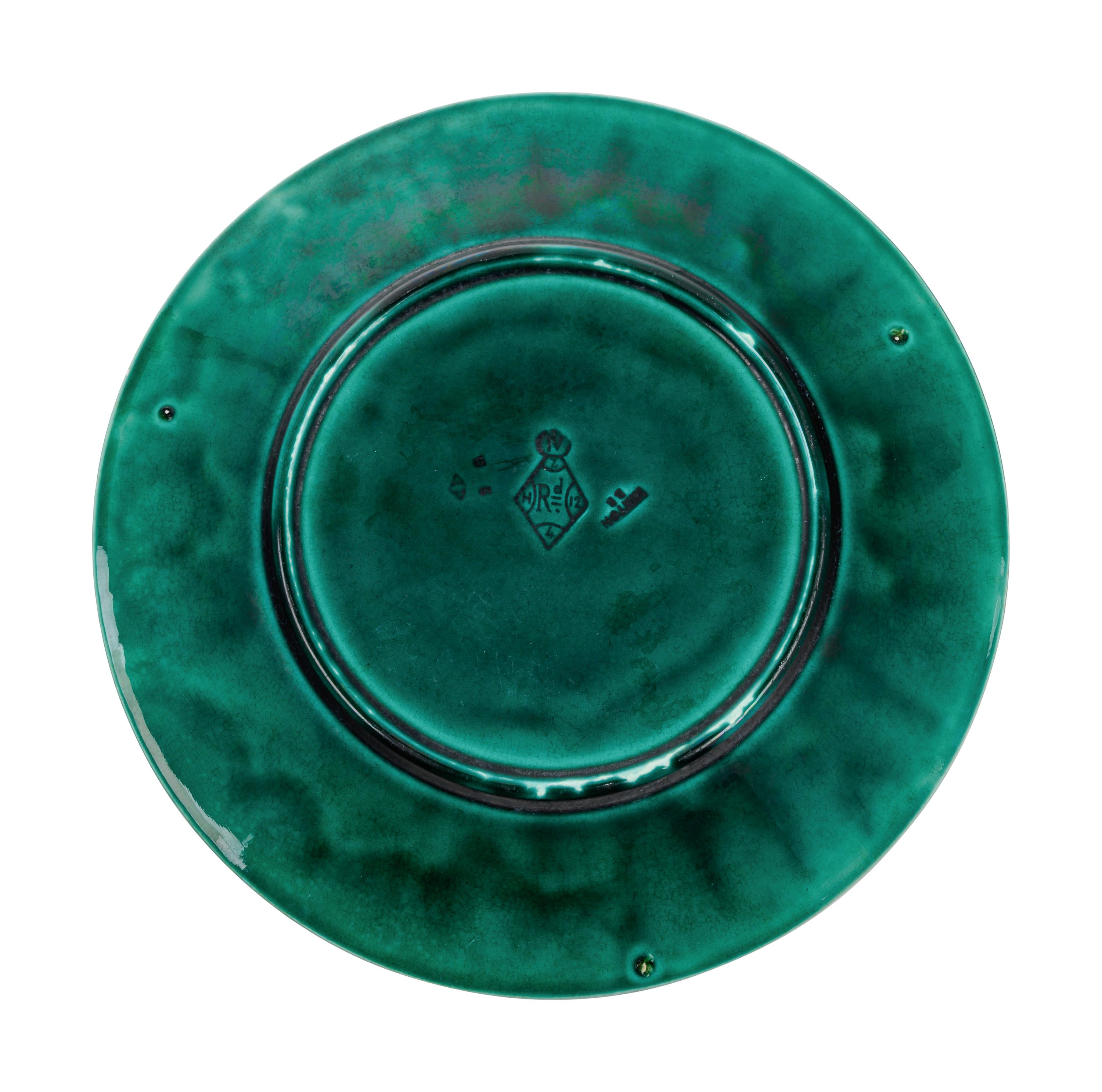 A Set of Five Minton Majolica Plates