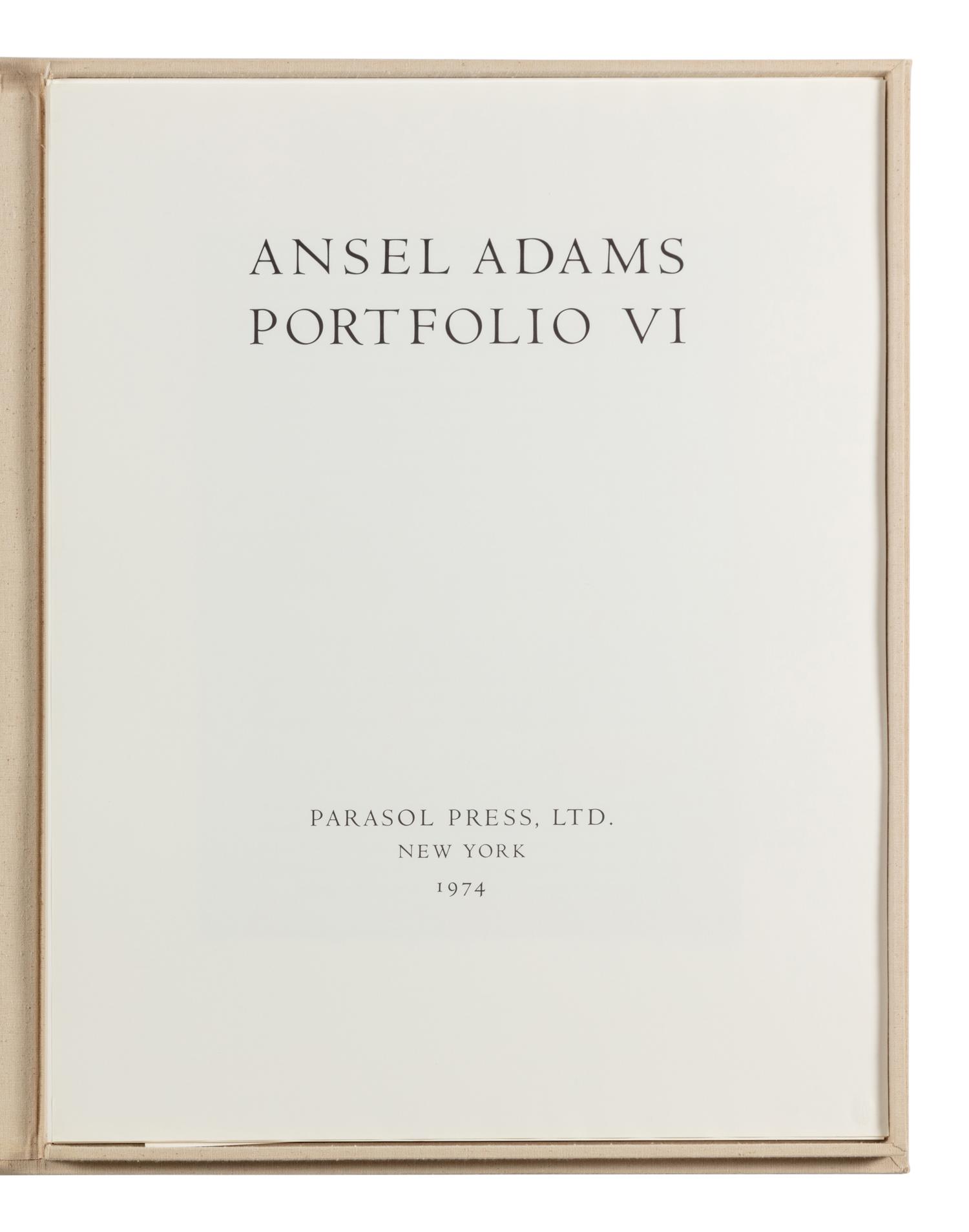 Ansel Adams (1902-1984) Portfolio VI, 1974