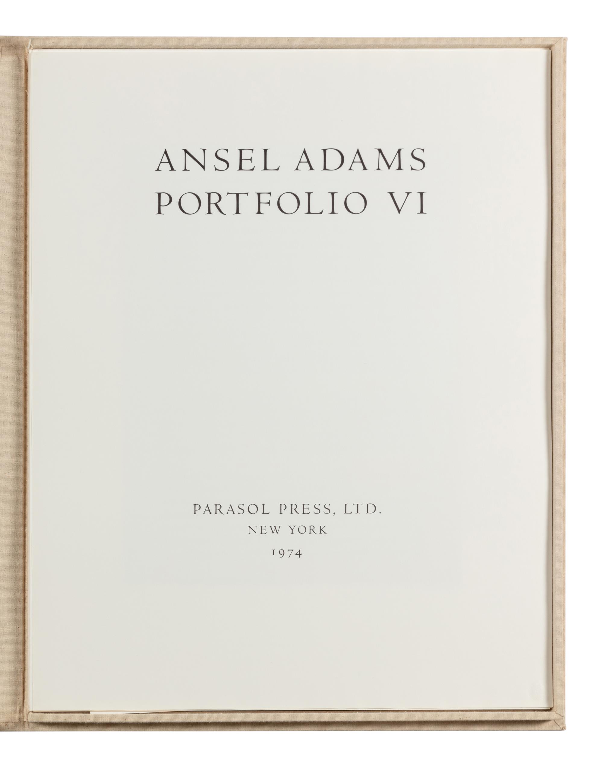 Ansel Adams (1902-1984) Portfolio VI, 1974
