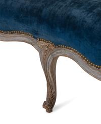 A Louis XV Painted Canapé with Needlepoint Tapestry Upholstery