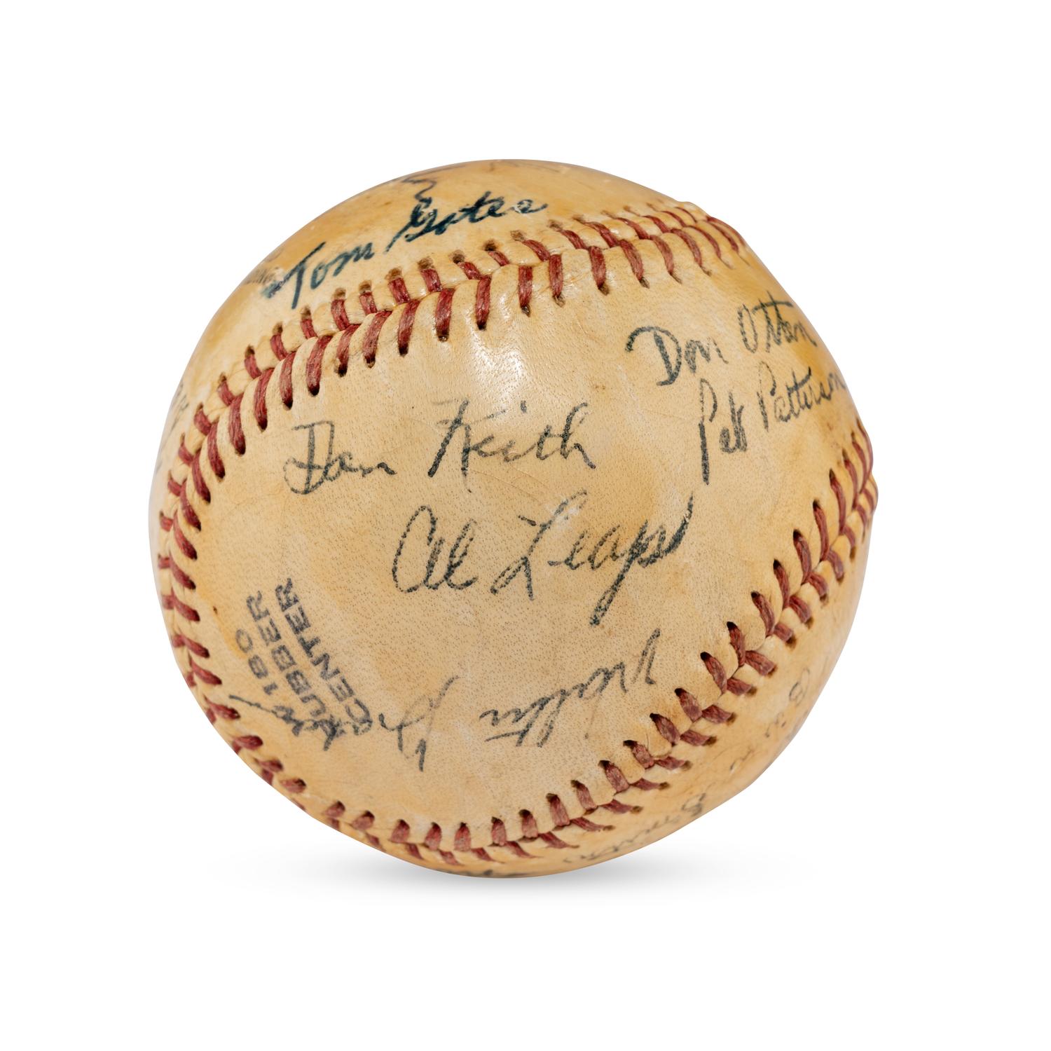 A 1949 Newport News Dodgers Team Signed Autograph Baseball