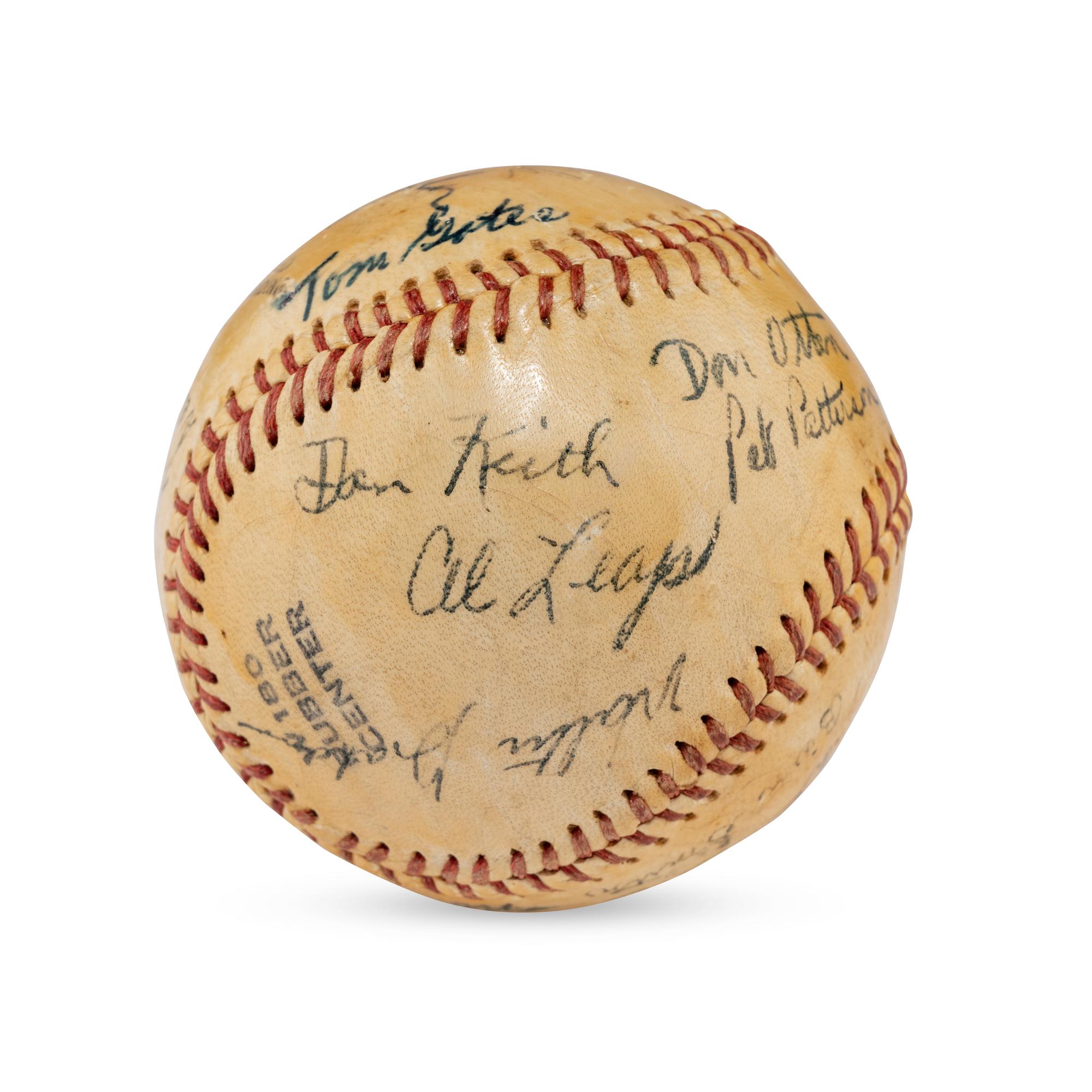 A 1949 Newport News Dodgers Team Signed Autograph Baseball